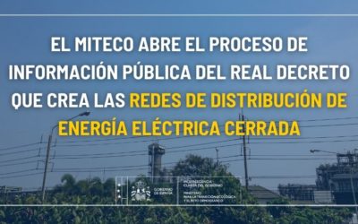 Se abre el proceso de información pública del Decreto que crea las redes de distribución de energía eléctrica cerrada