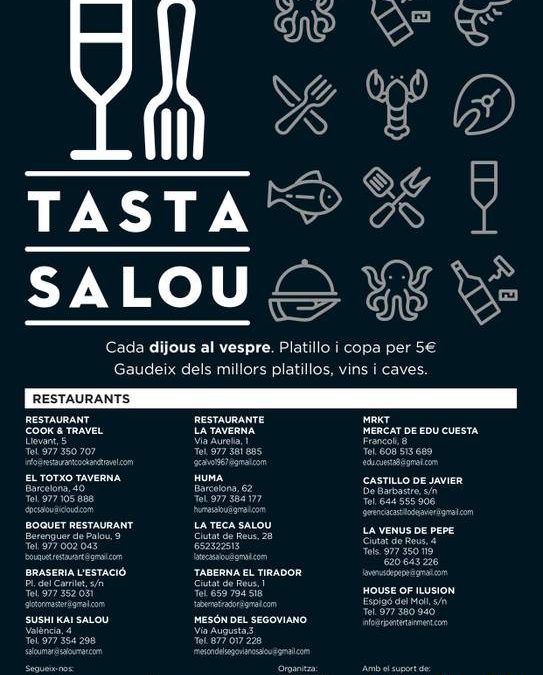 ‘Tasta Salou’ torna amb la participació de 14 establiments del municipi, el proper 30 de setembre