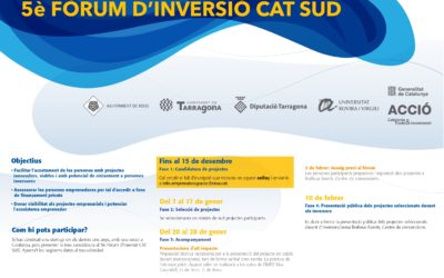 El 5è Fòrum d’Inversió CAT SUD busca start-ups per presentar-les a inversors