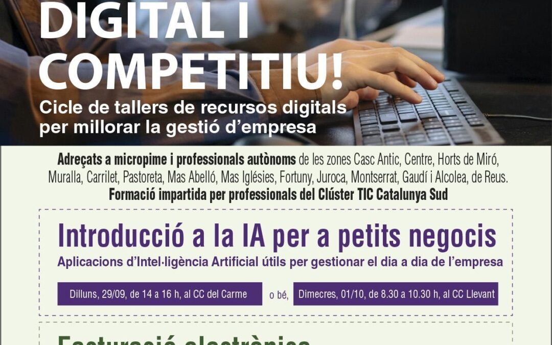 Mas Carandell llança el cicle “Digital i competitiu” per microempreses i autònoms de Reus