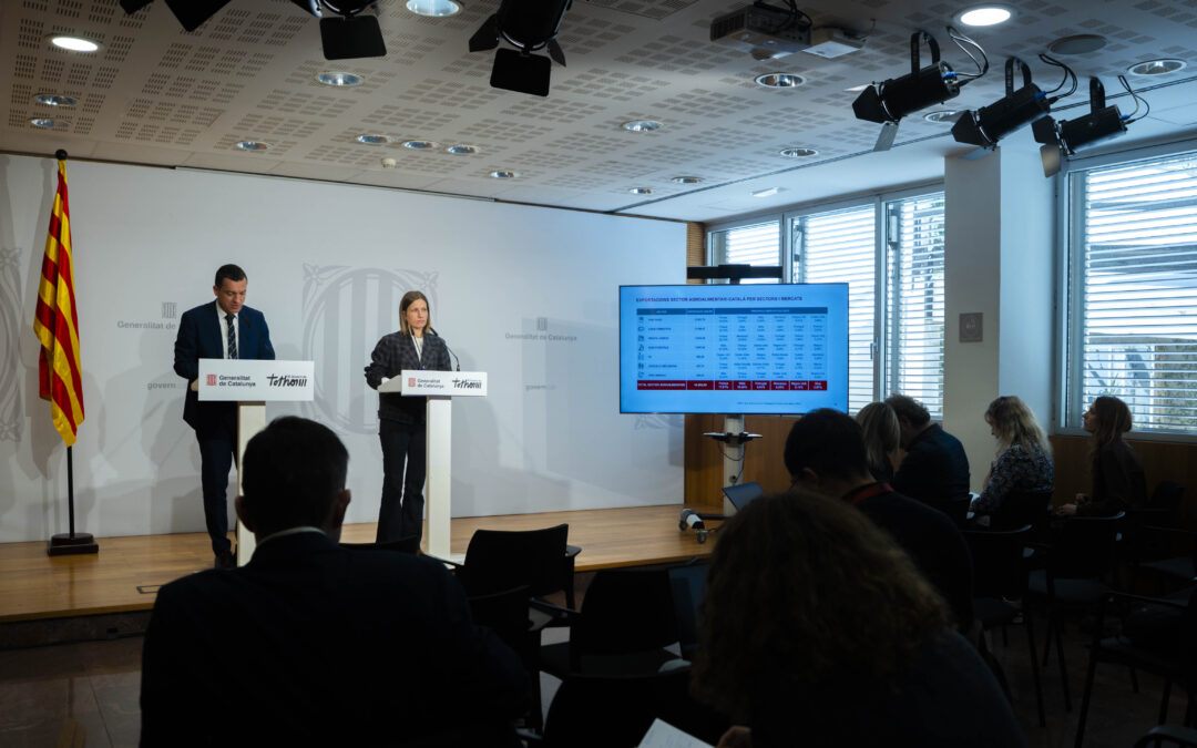 Les exportacions agroalimentàries catalanes marquen un nou rècord el 2025 amb 16.903 milions d’euros