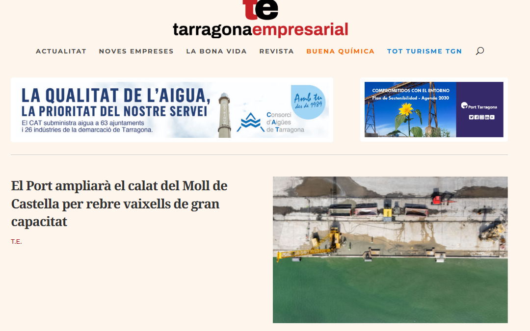 Tarragona Empresarial estrena web amb nous continguts i una imatge renovada